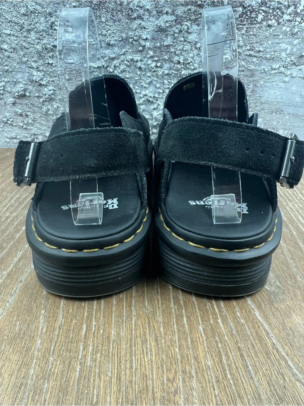602 Dr. Martens ZEBZAG Mule Men’s Black Suede Clog Sandals 9